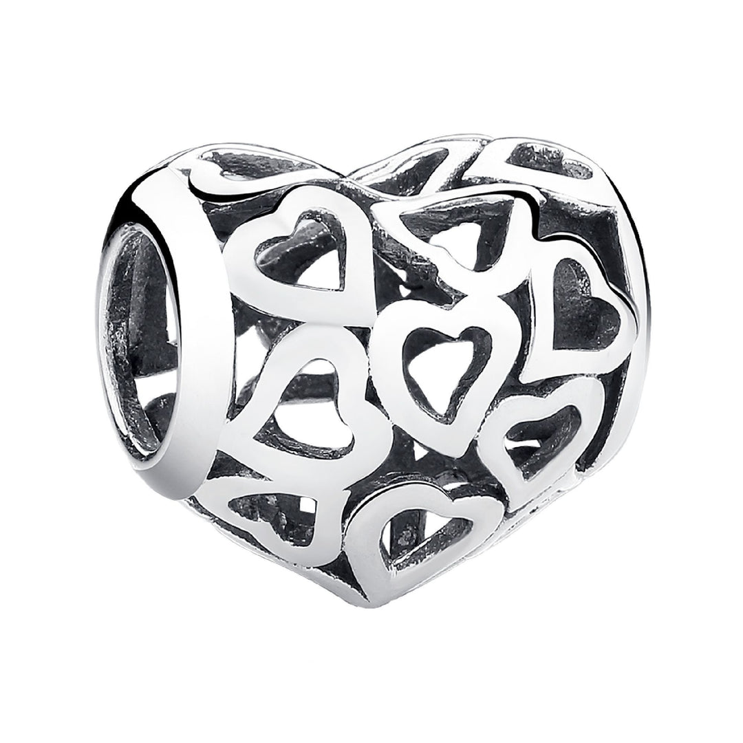 entwined hearts- sterling silver- Zaim