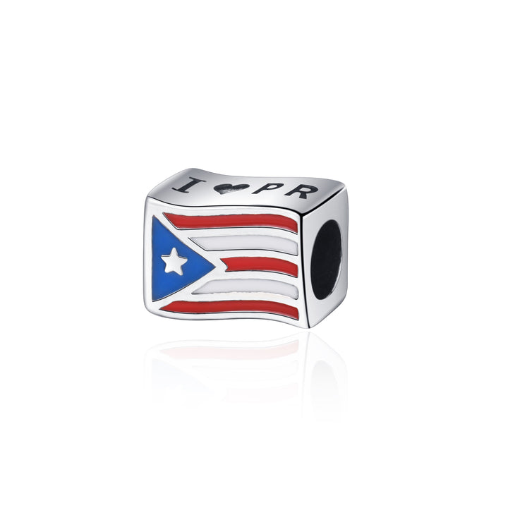 Charm holder Puerto Rico flag set