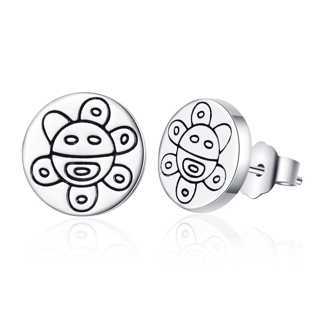 Sol Taino earrings - Zaim Couture - sterling silver earrings